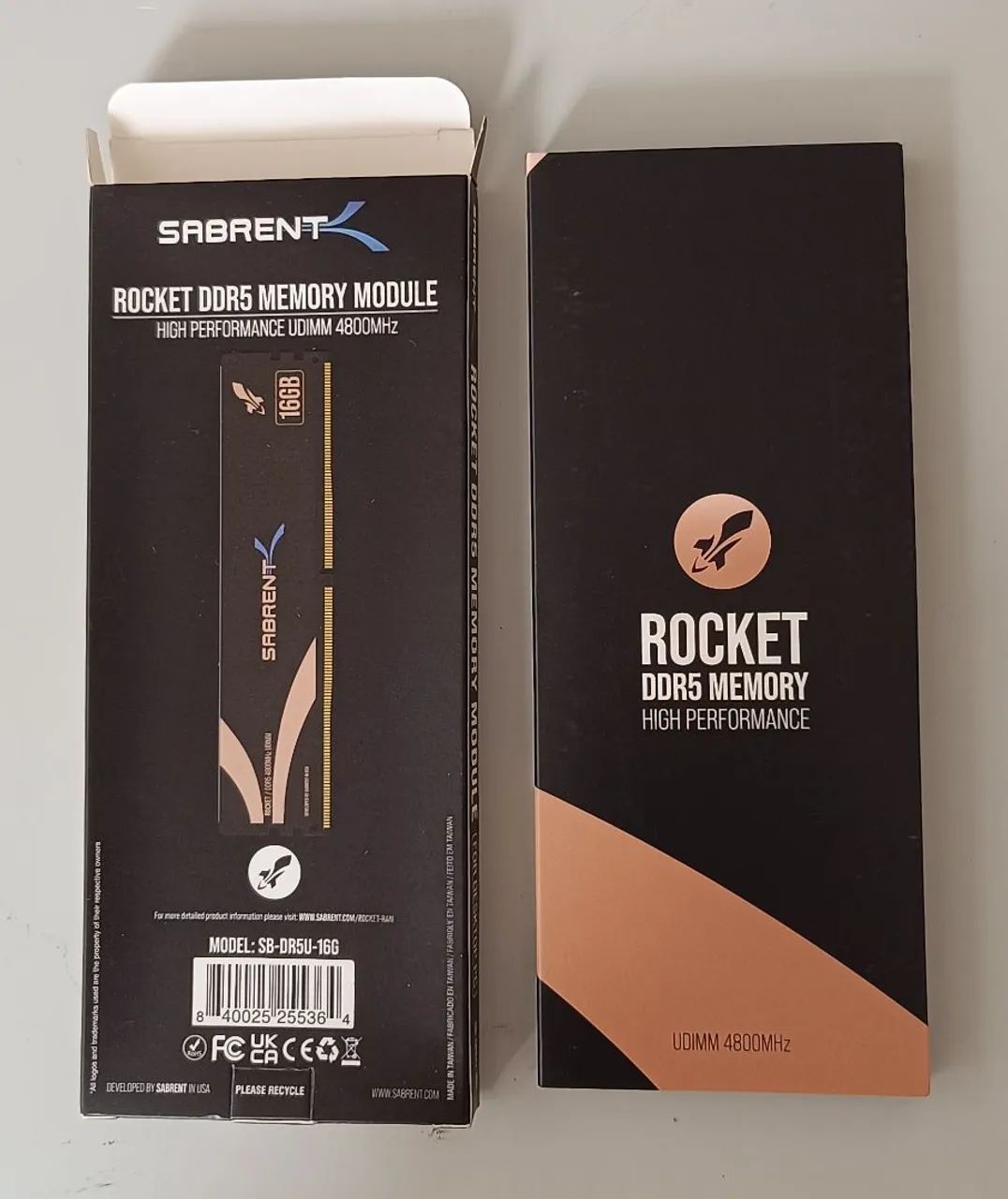 メモリー SABRENT ROCKET DDR5 16GBx2 32GB 4800MHz SABRENT Kit de memória Rocket DDR5 64GB U-DIMM 4800MHz (2 x 32 GB