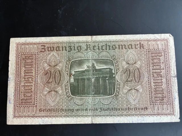 Cédula de 20 Reichsmark de 1940-1945 - Foto 2