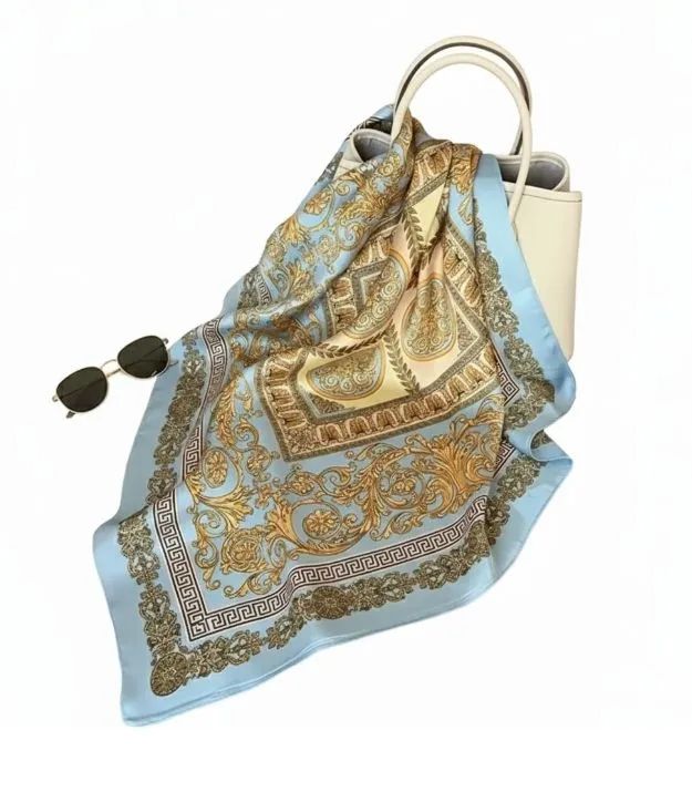 CACHECOL AZUL CÉU C DOURADO NOVO