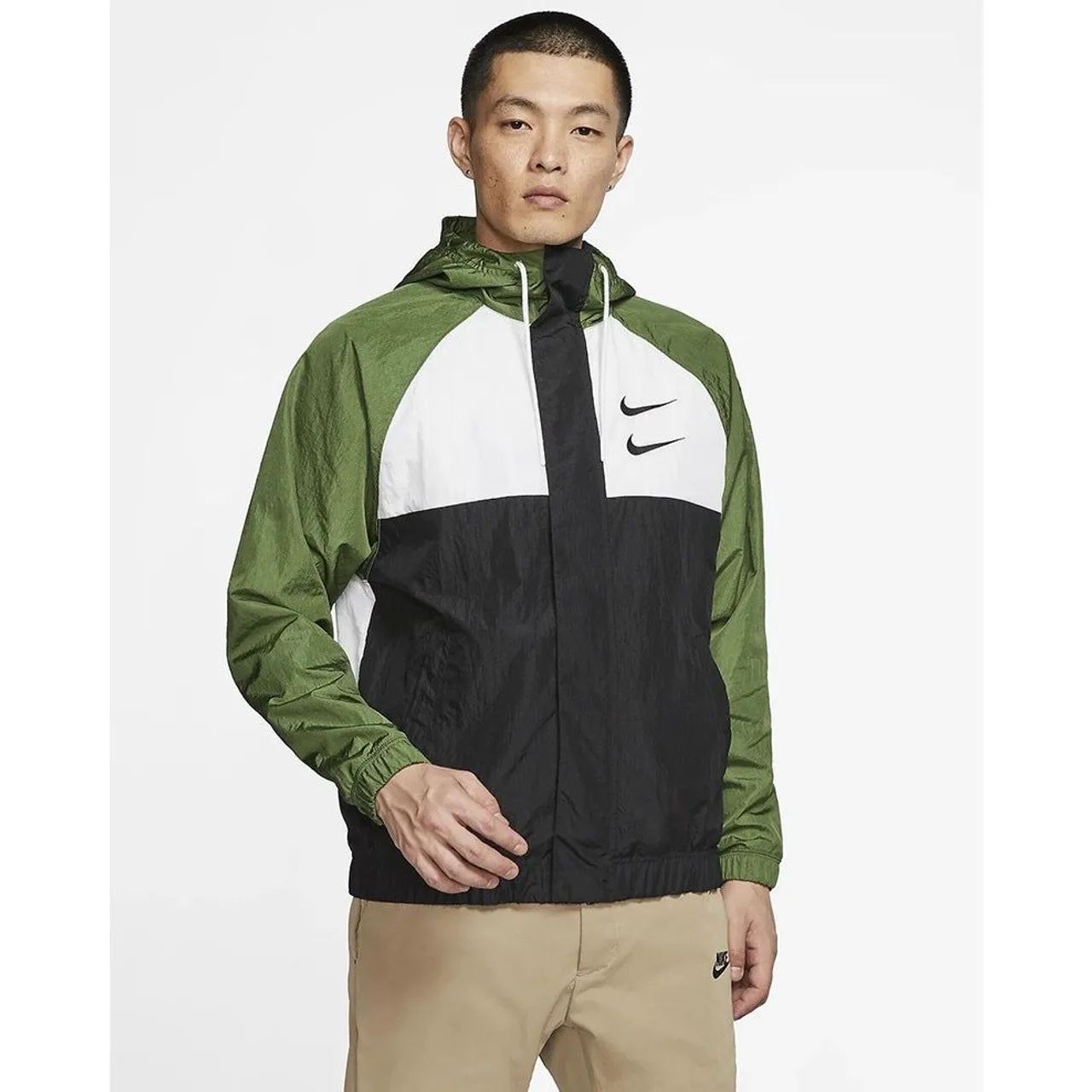 double swoosh jacket