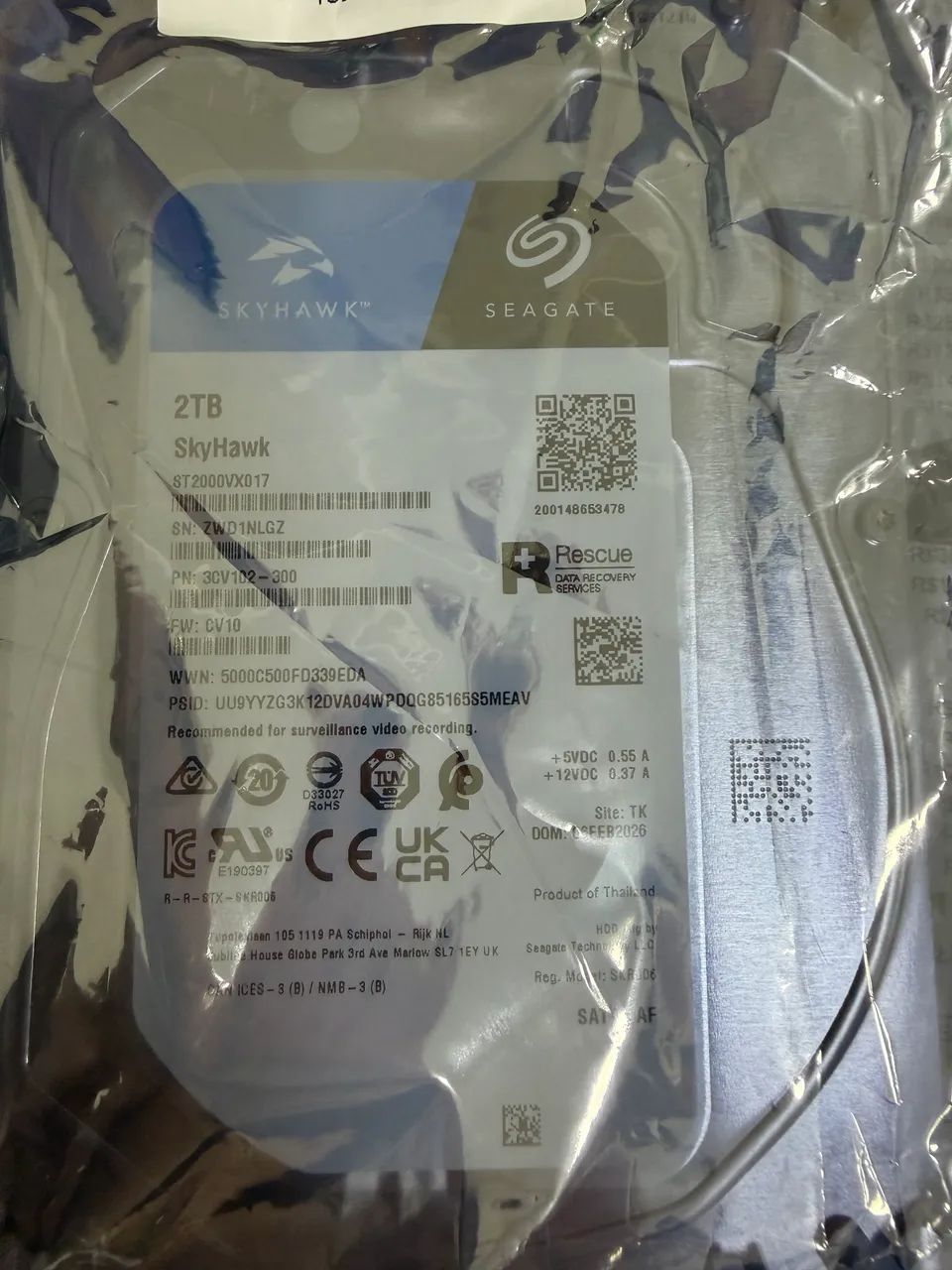 HD SEAGATE SKYHAWK 2TB