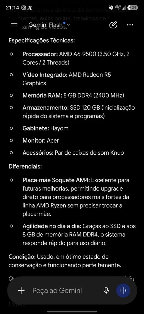 PC Completo - Ideal para Estudos, Home Office e Upgrades  - Foto 5