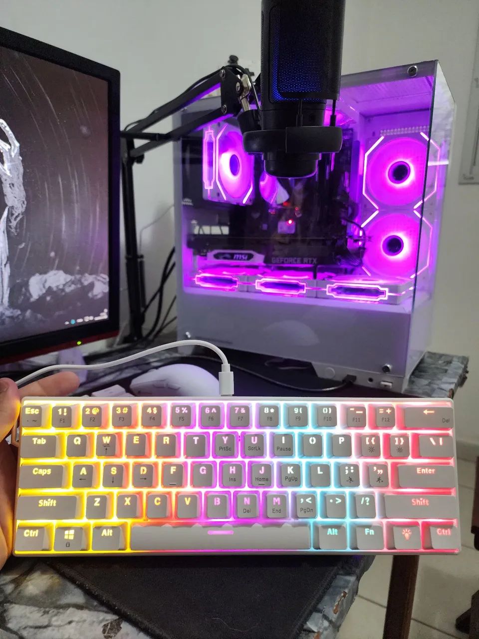 Vendo teclado ajjaz nk61 e mouse redragon cobra - Foto 2