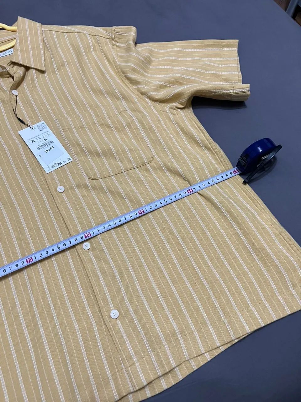 Camisa Zara manga curta nova listrada veste M - Foto 3