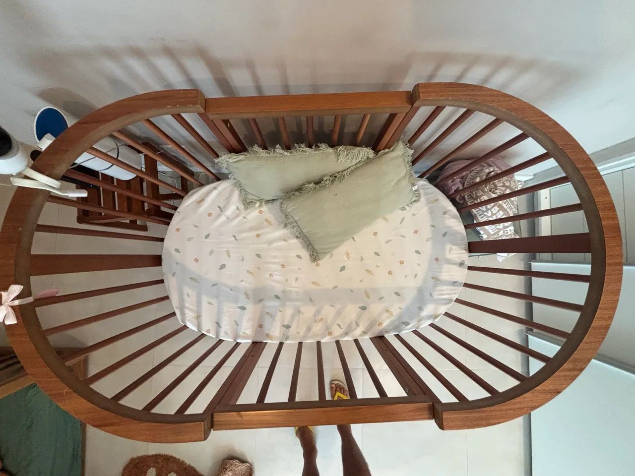 Berço Oval Slim 4 em 1 em madeira  - Foto 3