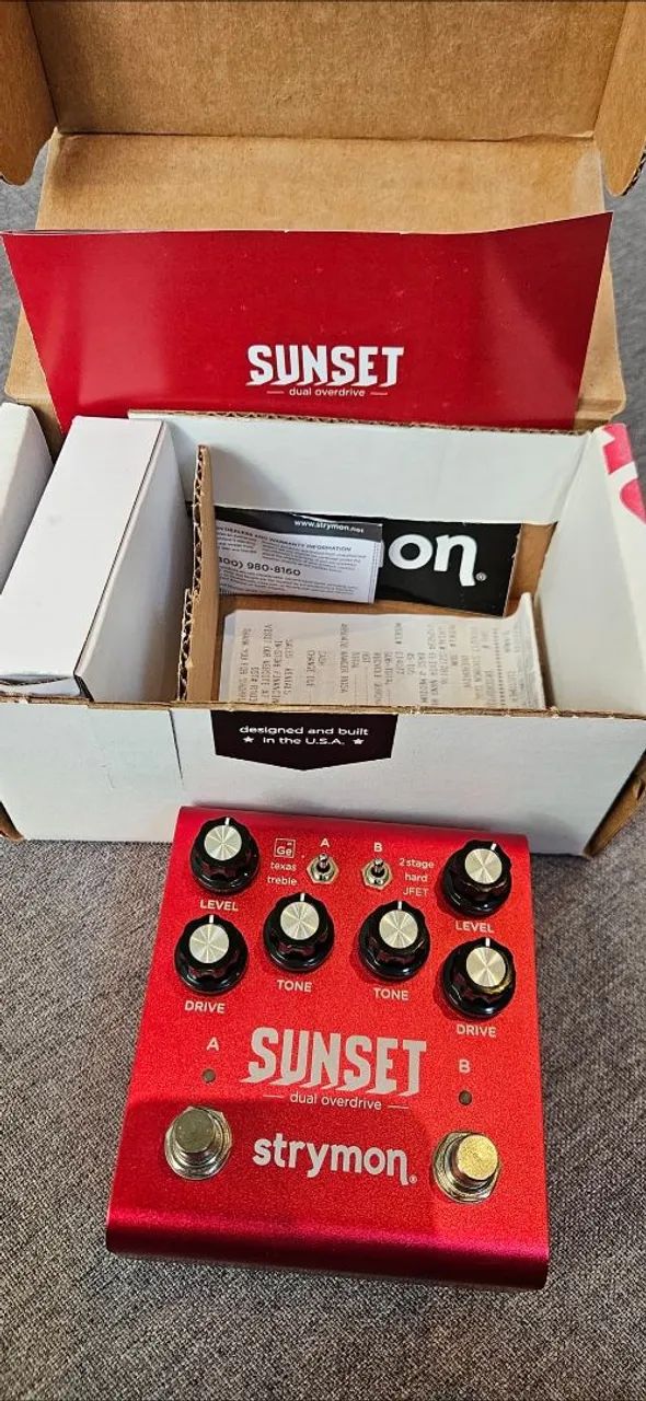 Pedal Strymon Sunset com caixa e em ótimo estado 