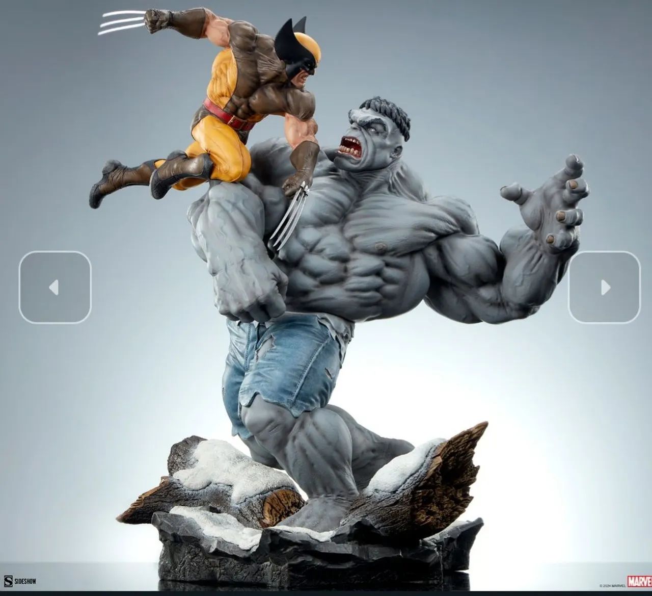 Grey Hulk vs Wolverine Maquette Sideshow - Foto 2