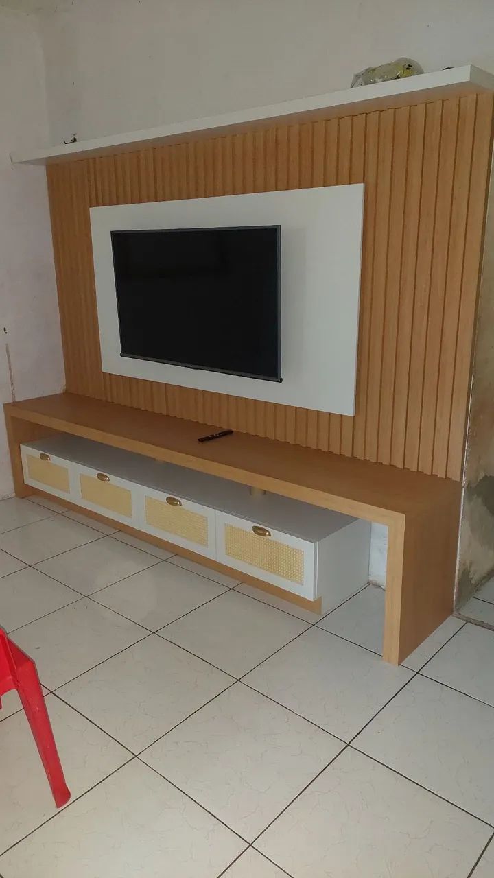 Painel ripado com rack projetado - Foto 3