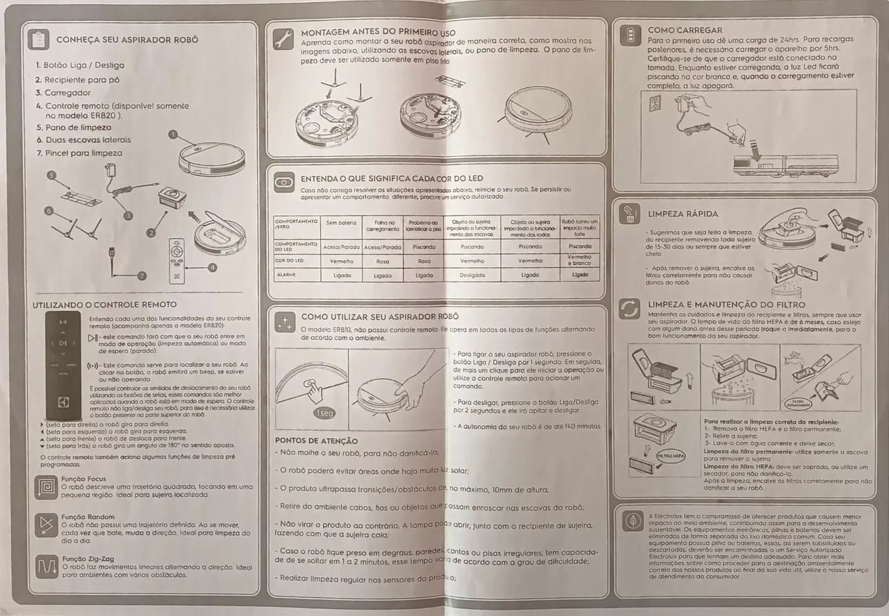 Oportunidade: Usado uma vez. Robô Aspirador Electrolux ERB20 -  Vídeo na descrição  - Foto 2