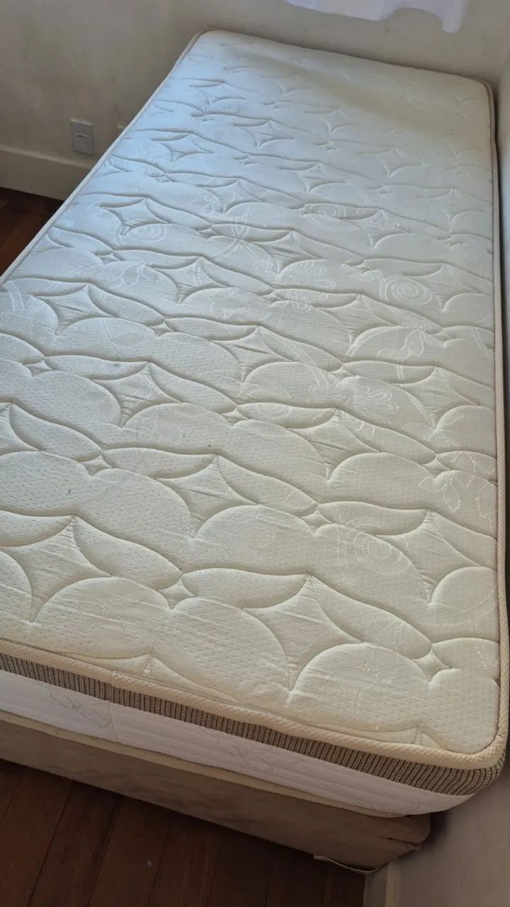 Cama box baú solteiro com colchão de molas ensacadas  - Foto 4