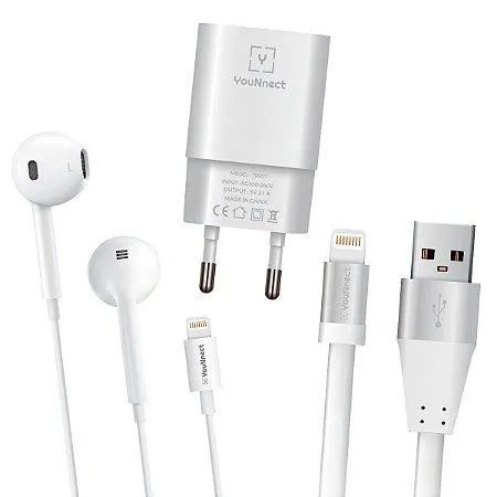 Kit carregador e fone - Foto 3