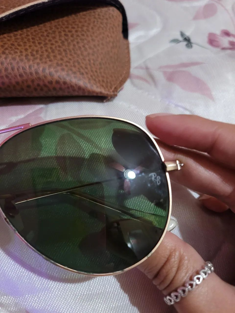 Óculos de sol aviador Rayban legítimo com case - Foto 3