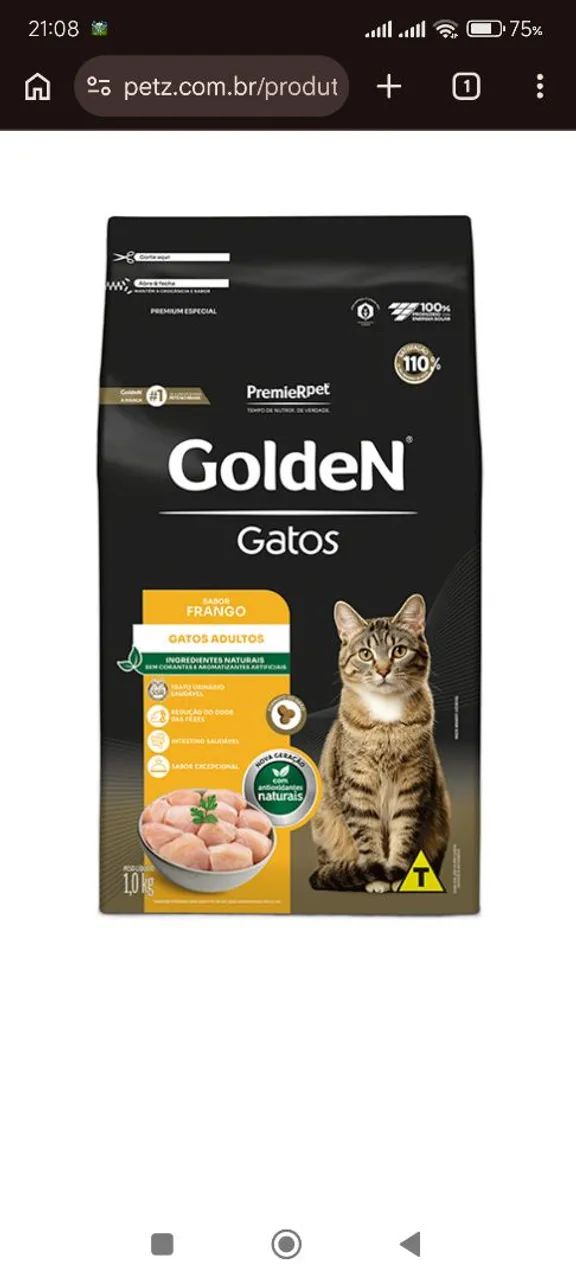 Ração Golden para Gatos Adultos 
