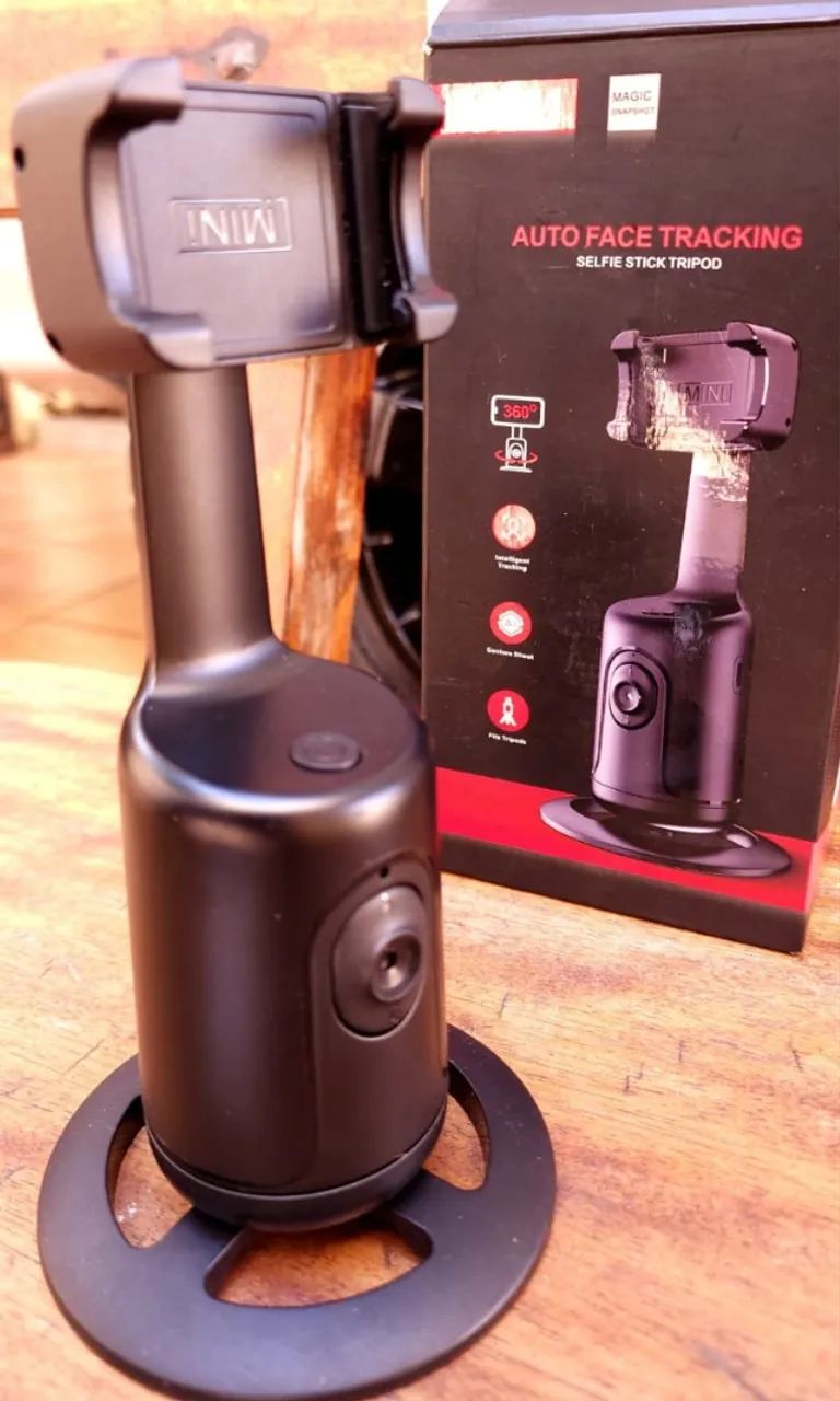 Suporte Auto Face Tracking 360° para Celular - Novo