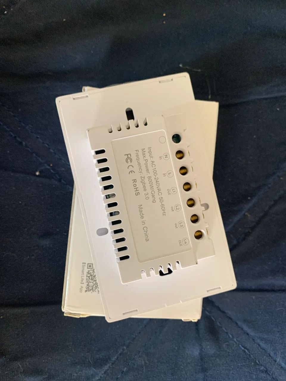 Interruptor inteligente zigbee 4x2 4 sessões branco  - Foto 2