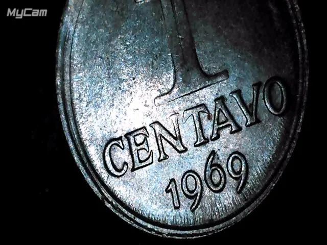 Moeda de 1 centavo de 1969 com inclinação a esquerda. - Foto 4