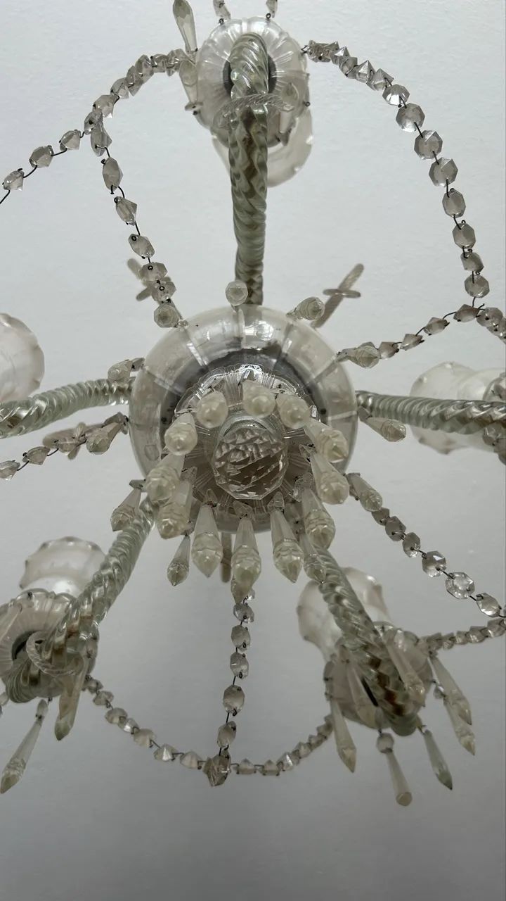 Lustre Clássico de Cristal e Vidro - 5 Braços | Elegância e Sofisticação - Foto 4
