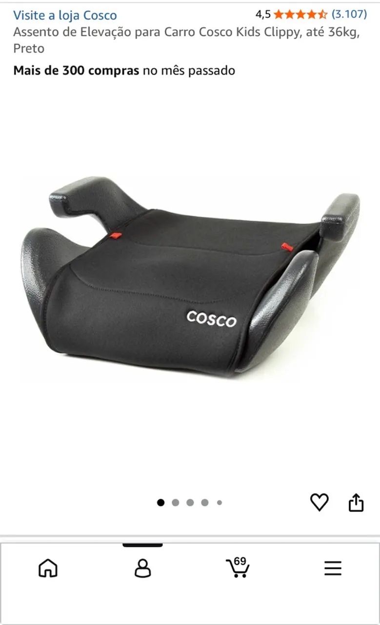 Assento elevação para carro Cosco