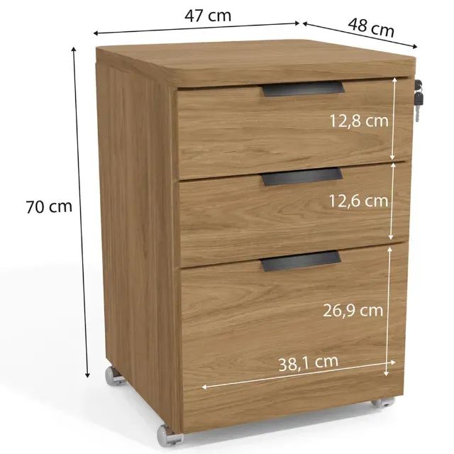 MESA COM GAVETEIRO ESCRITÓRIO HOME OFFICE 1,5M 3 GAVETAS KAPPESBERG - Foto 6