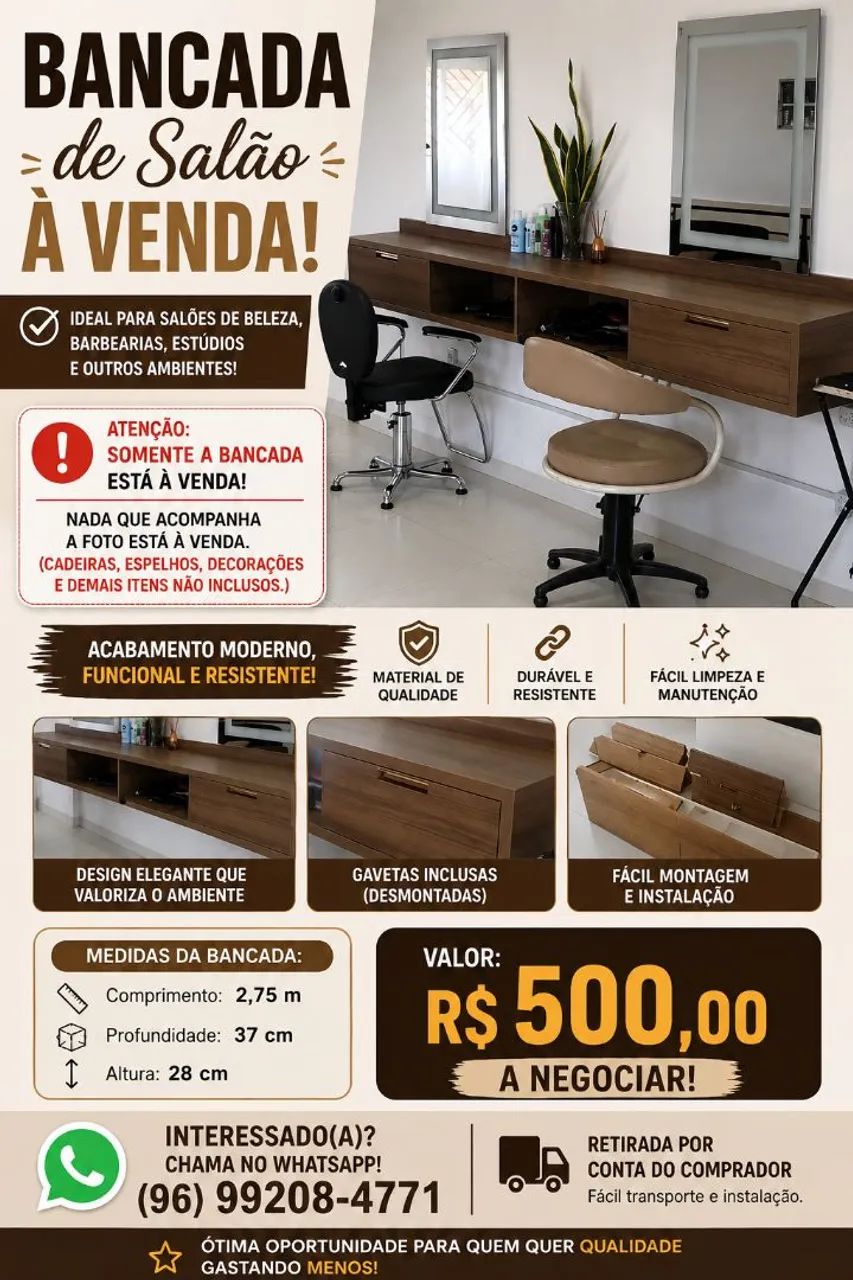 Bancada de salão  - Foto 3