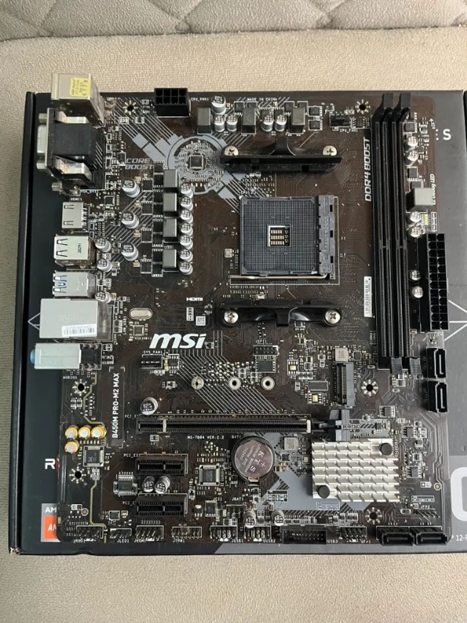 Placa-mãe MSI B450M PRO-M2 MAX AM4 (Leia a descrição) - Foto 2