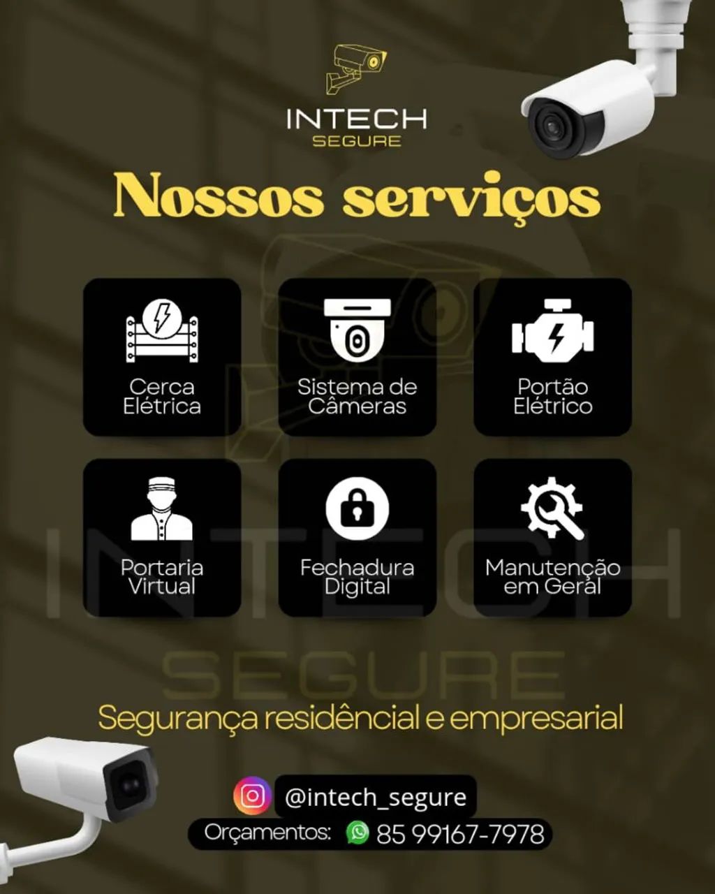 Manutenção e instalação de sistemas de segurança 