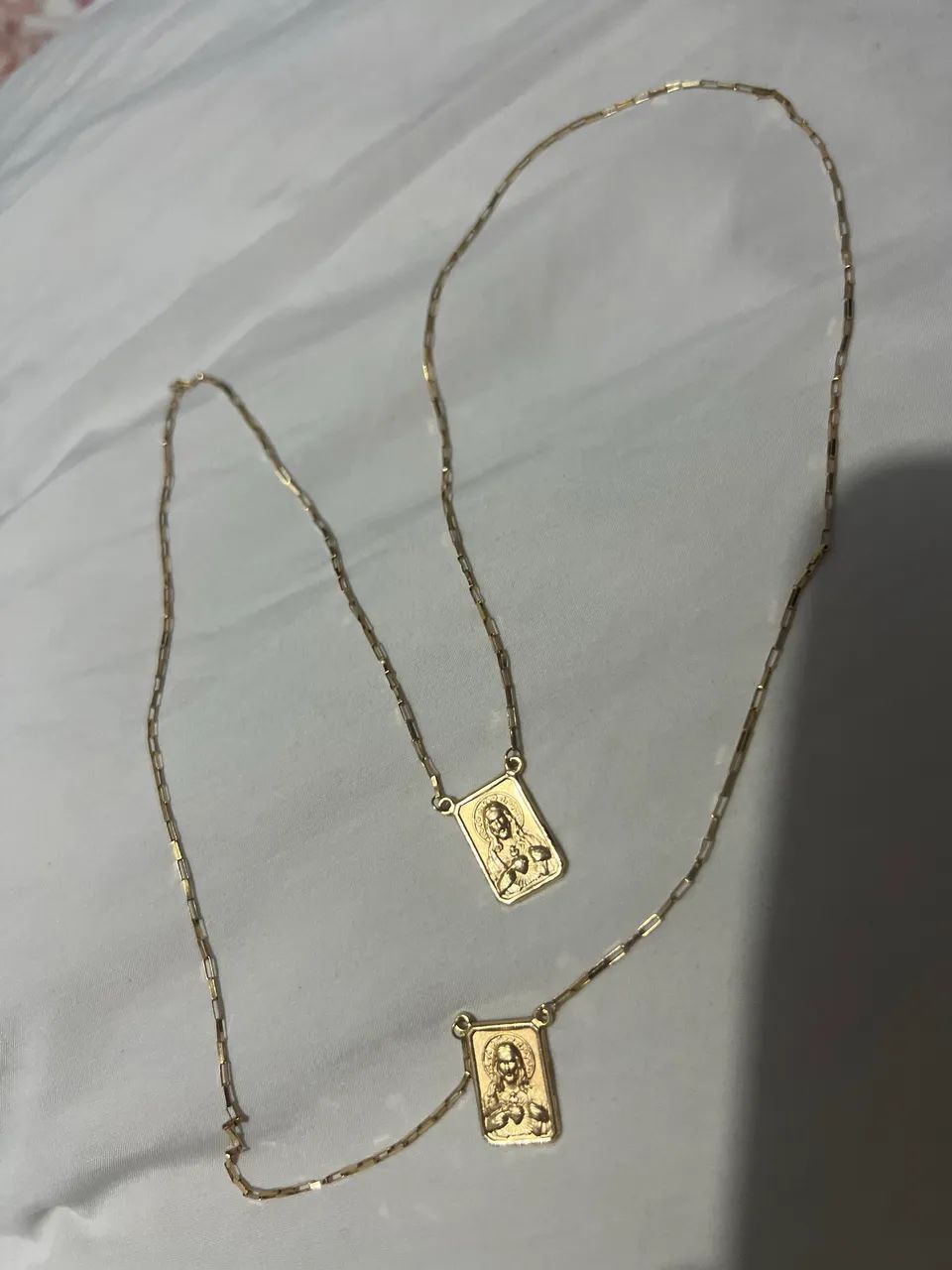 Cordão de ouro maciço 18k escapulário ? lindo - Foto 2