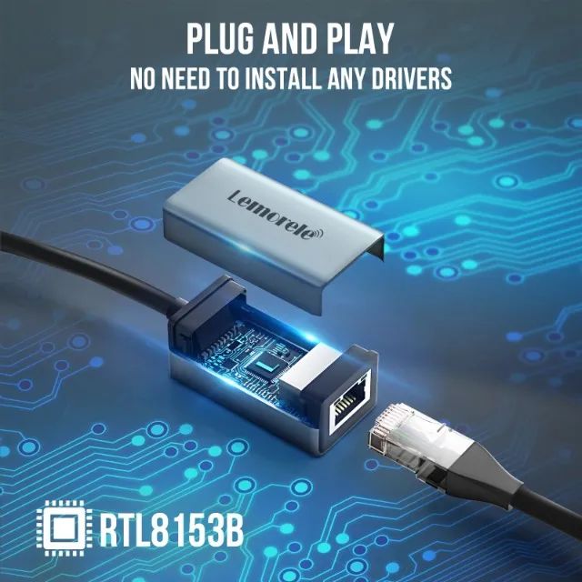Adaptador de Rede | USB-A 3.0 RJ45 Ethernet | Alumínio | 1Gbps -Entrega Grátis- - Foto 3