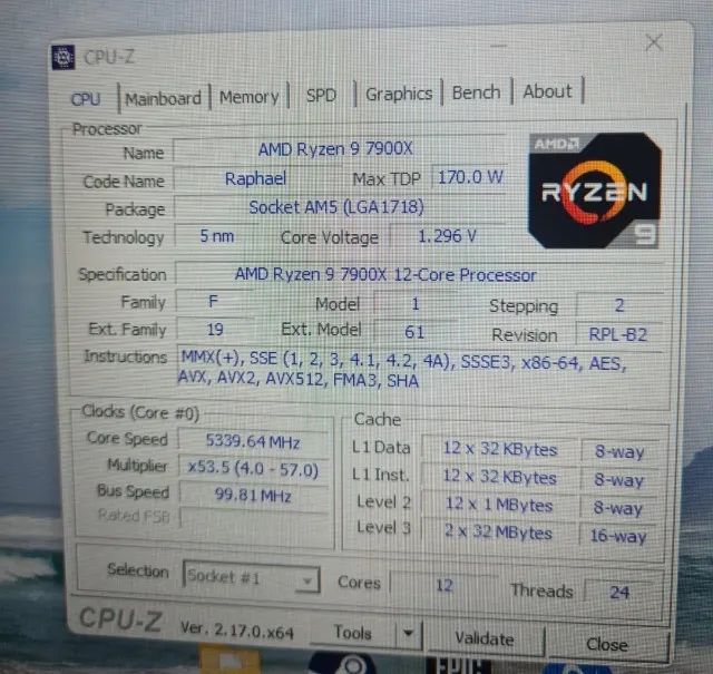 Ryzen 9 - 7900X (4 meses de uso) - Foto 2