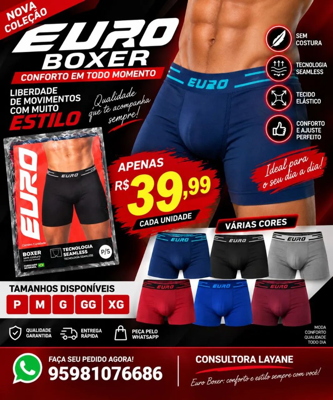 Cuecas masculino