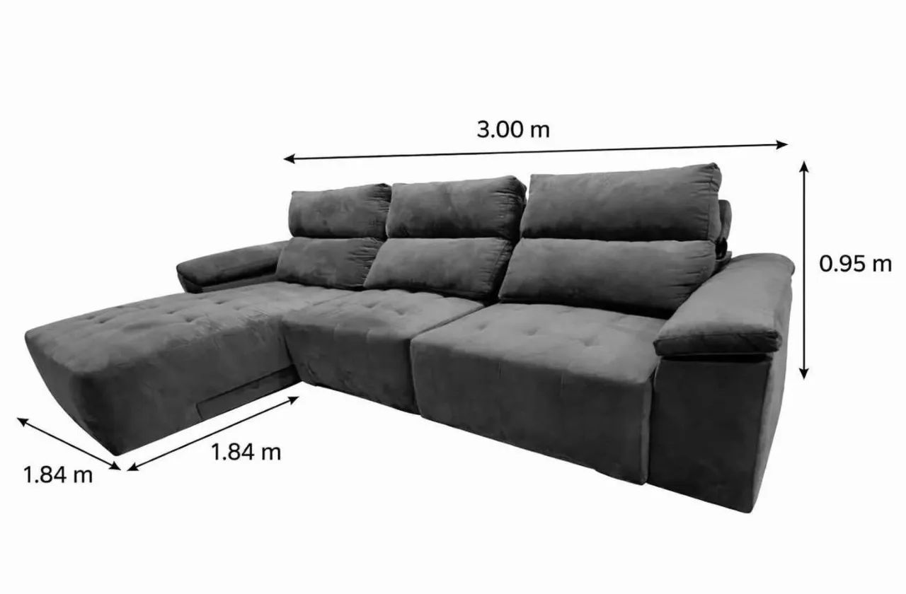 Sofá modular reclinável - cinza escuro  - Foto 3