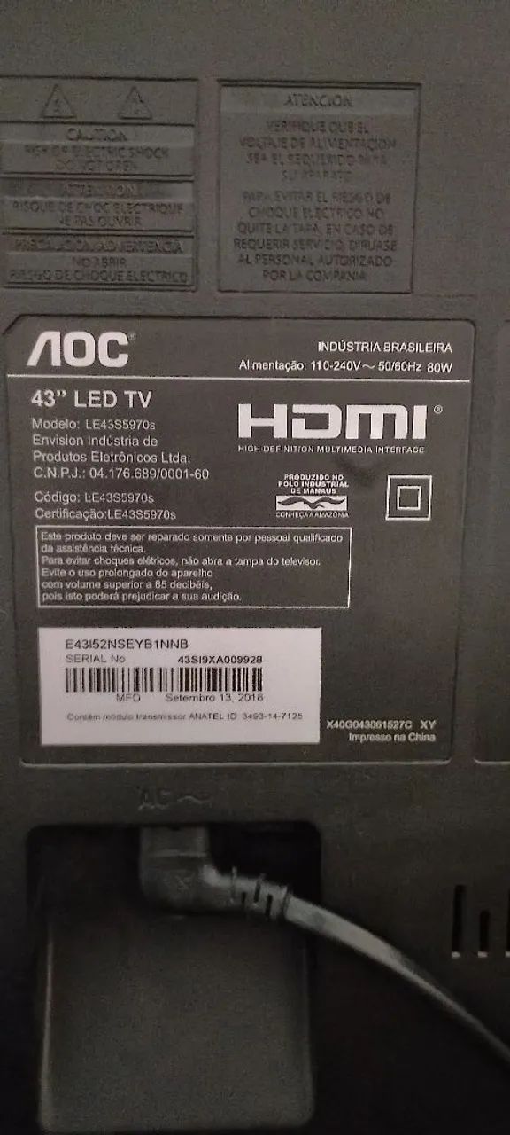 Tv AOC 43 polegadas  - Foto 3