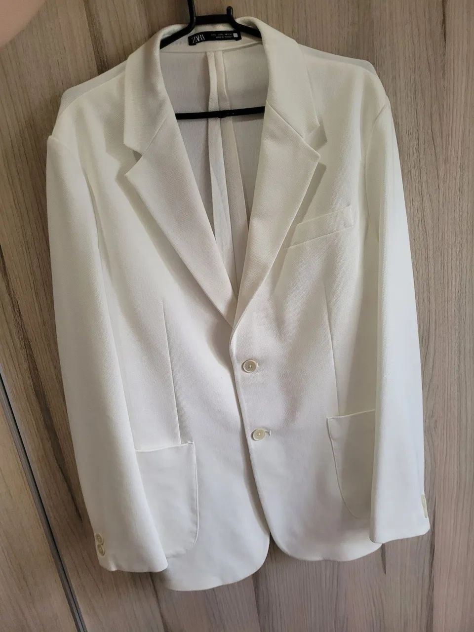Blazer branco unissex zara