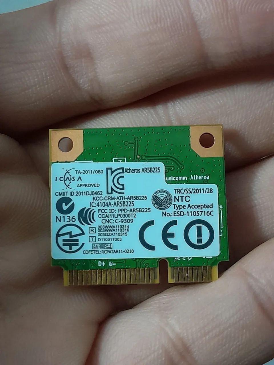 placa de rede Atheros AR5B225 - Foto 2