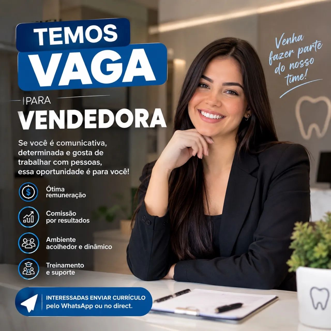 Vaga vendedora 