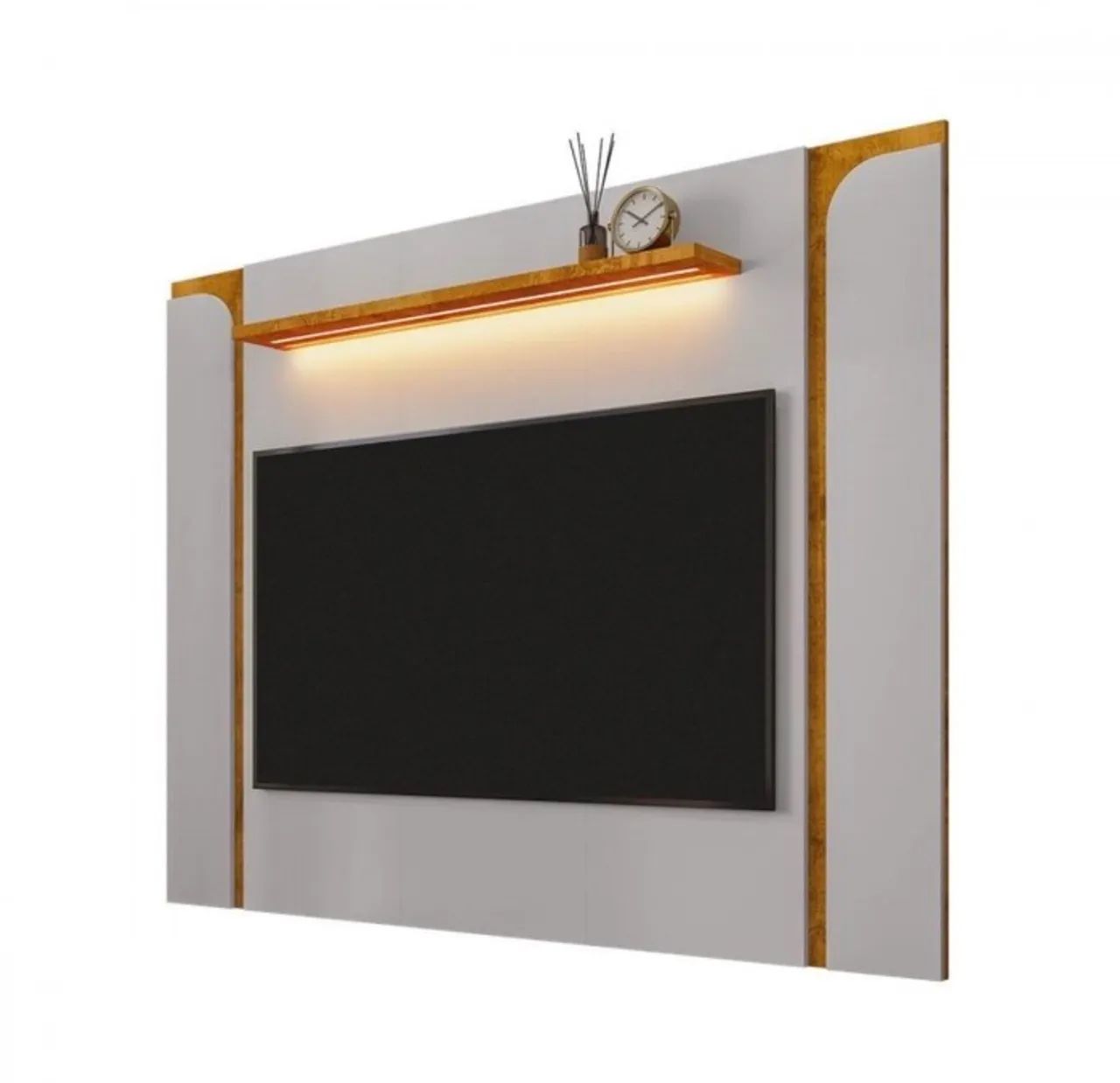 Painel Costa 75 Off White com Naturale - Foto 2