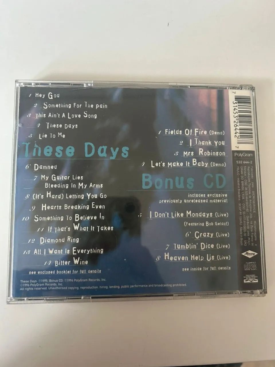 Cd Bon Jovi These Days Special Edition 2 CD's (Usado) - Foto 3