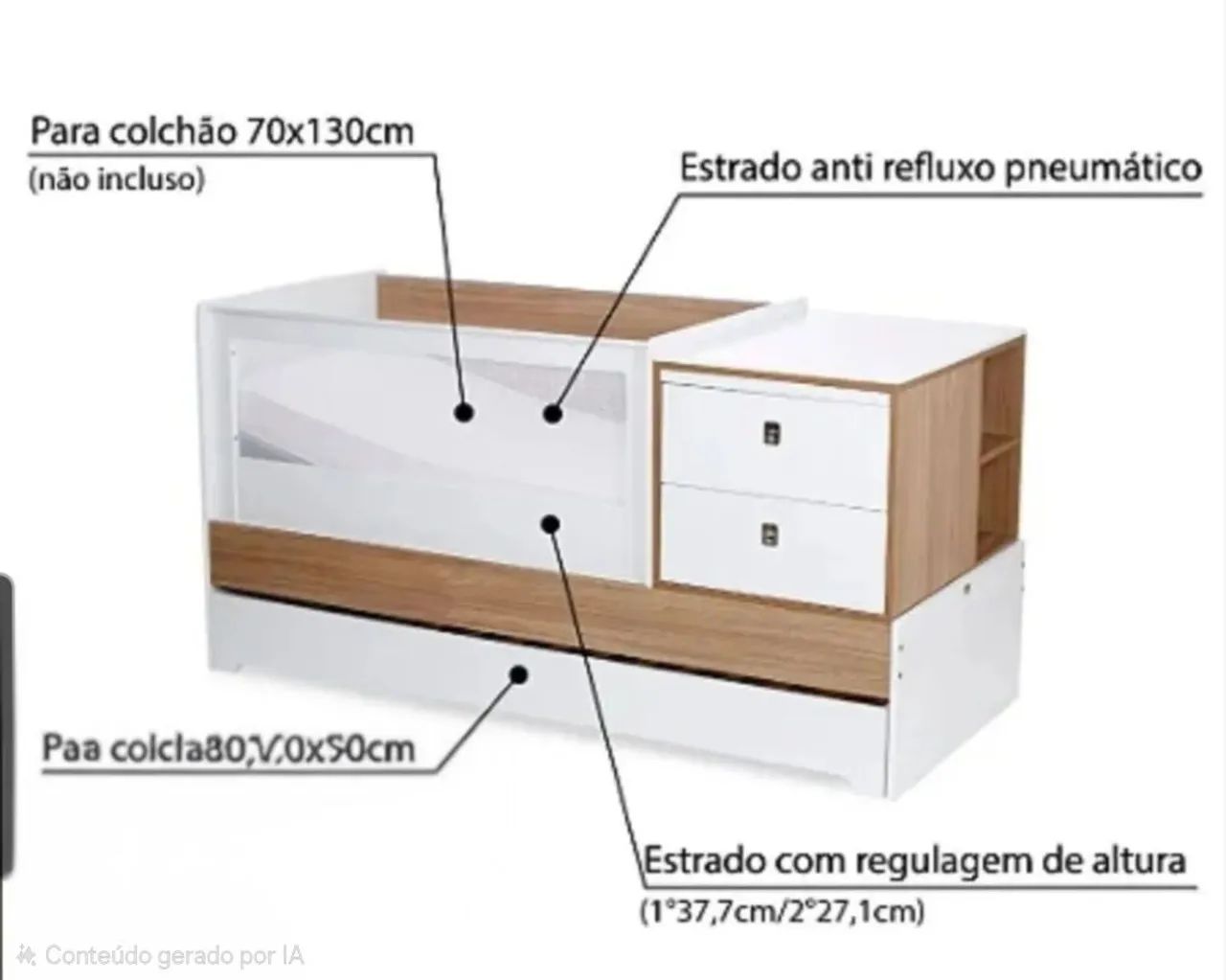 Berço multifuncional + roupeiro 