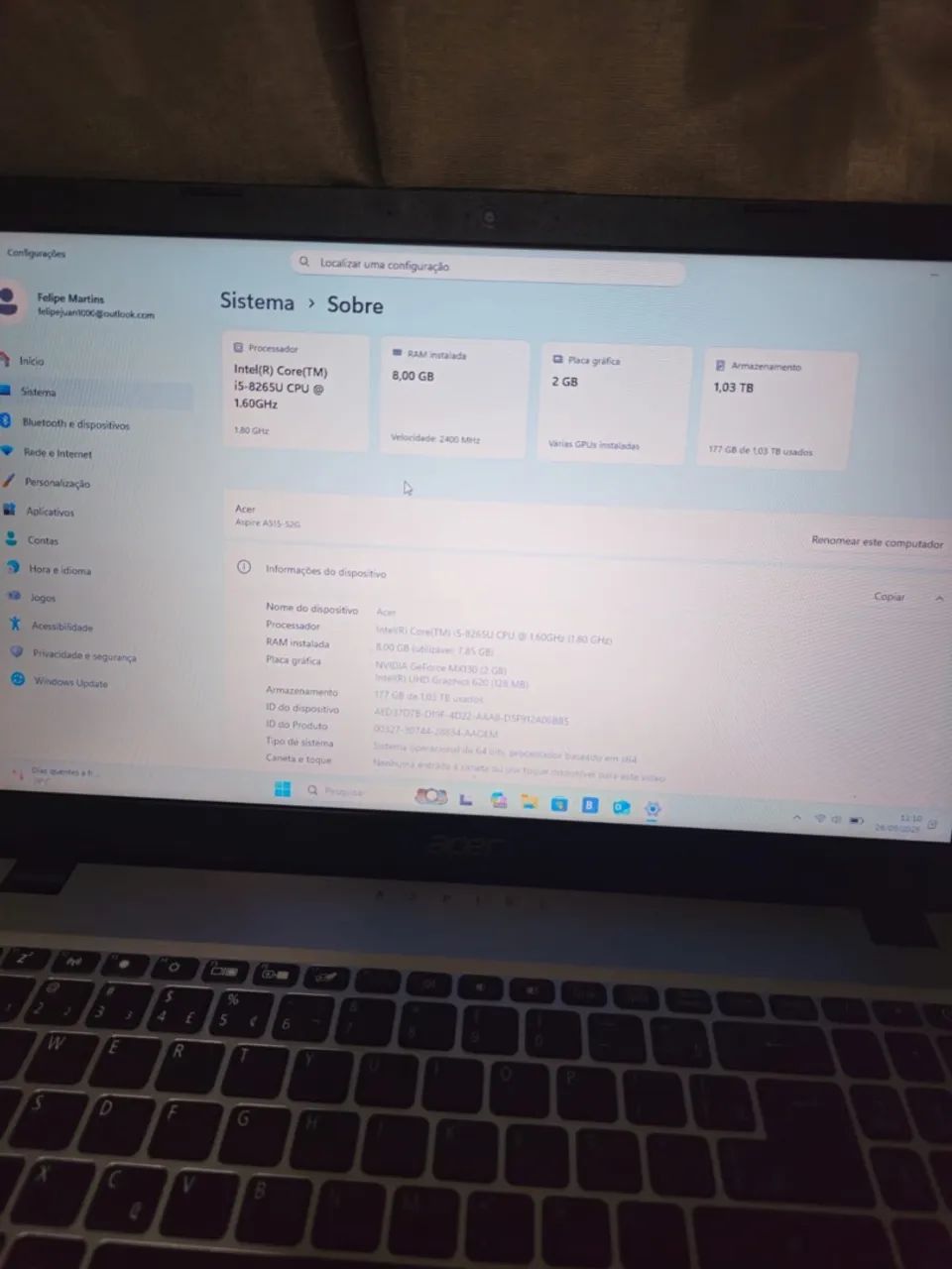 Notebook Acer aspire  - Foto 3