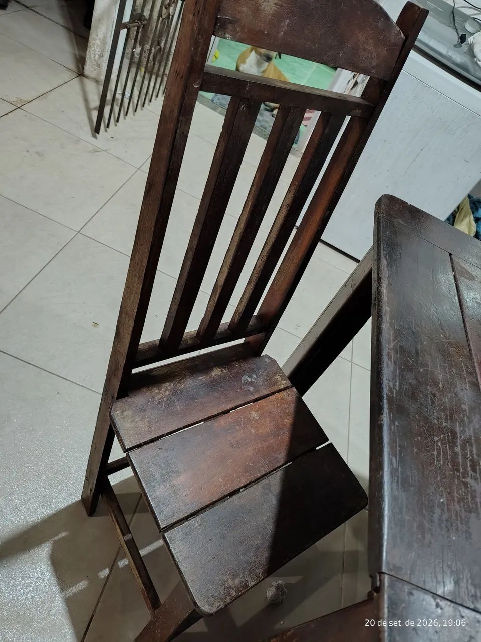 Jogo de mesa de madeira  - Foto 3