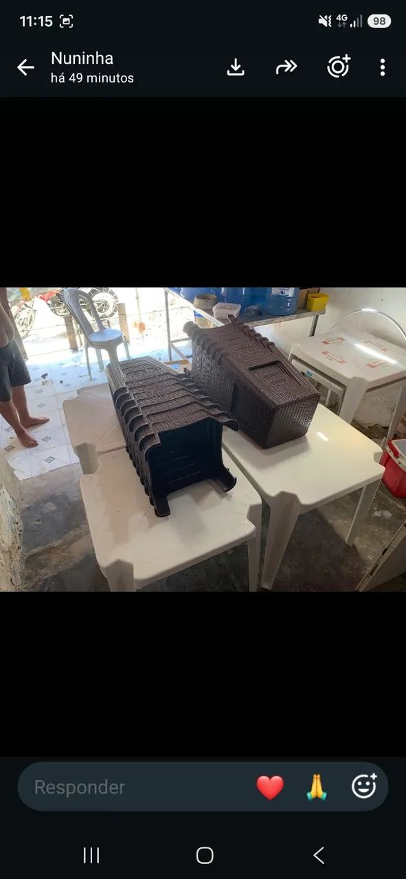 Mesas e banquetas de plastico - Foto 4