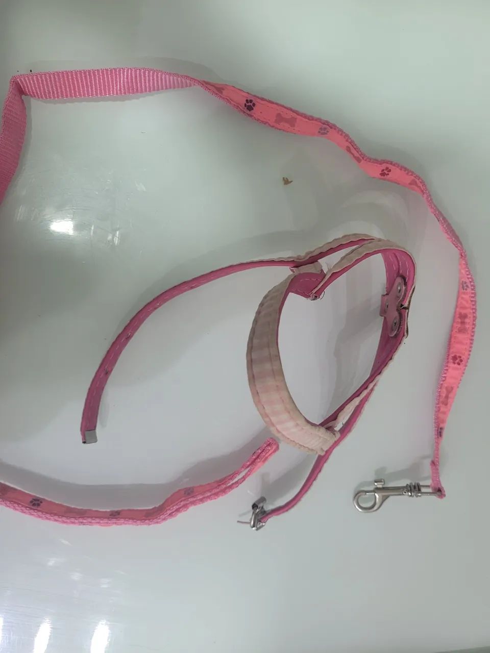 duas coleiras e uma guia para pequenos pets - Foto 5