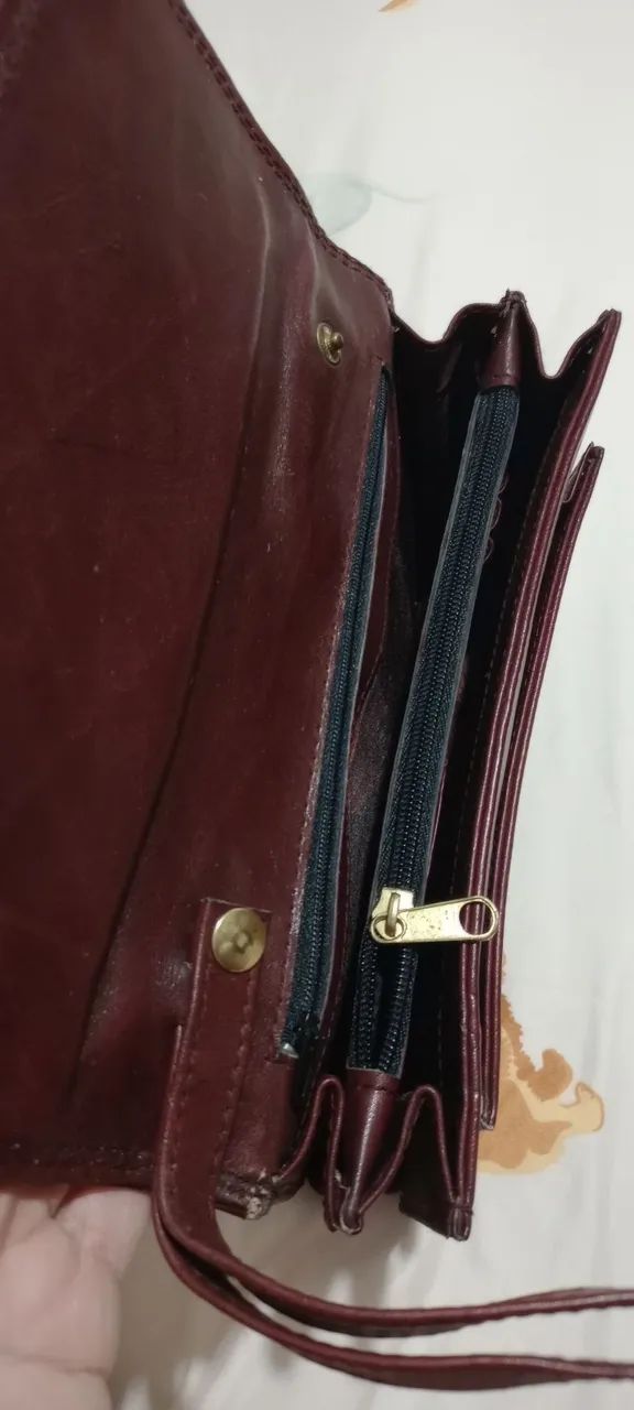 Bolsa de mão masculina de couro - Foto 3