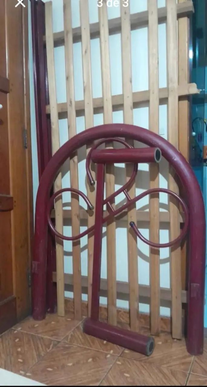 Cama solteiro metal c/ colchão  - Foto 3