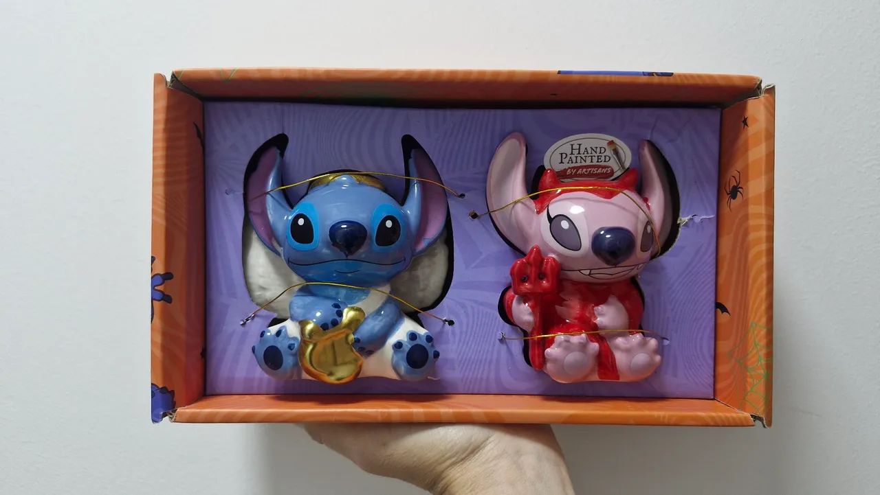 Saleiro e Pimenteiro Stitch e Angel Halloween Disney - Foto 5