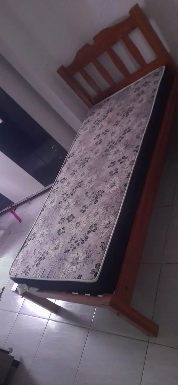 Cama solteirão de madeira mucisa - Foto 3