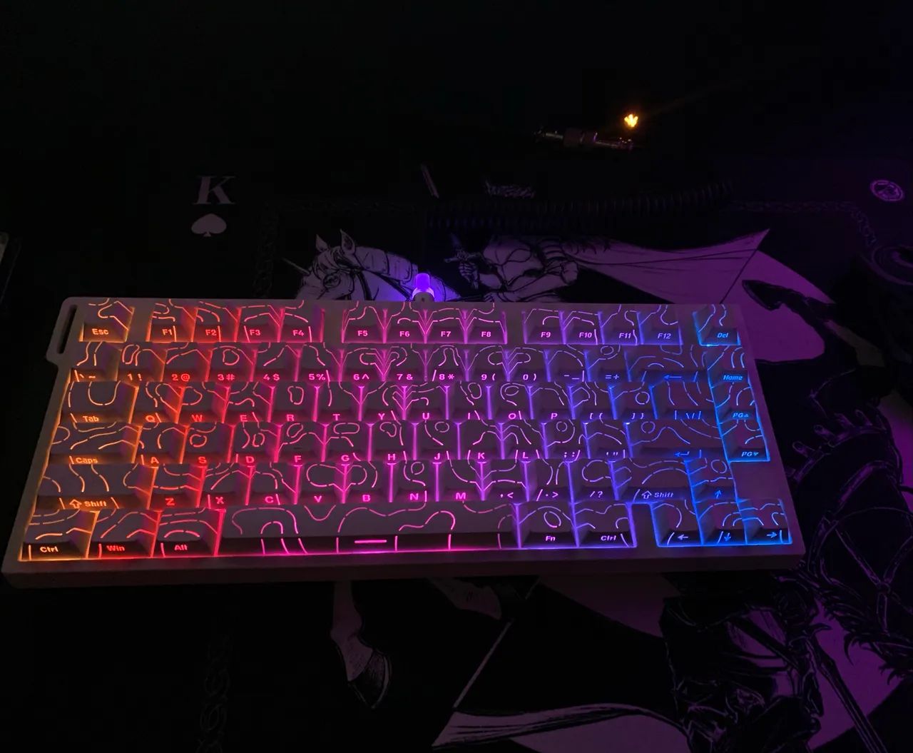 Teclado Magnetico Attack Shark R82he White Lines - Foto 2