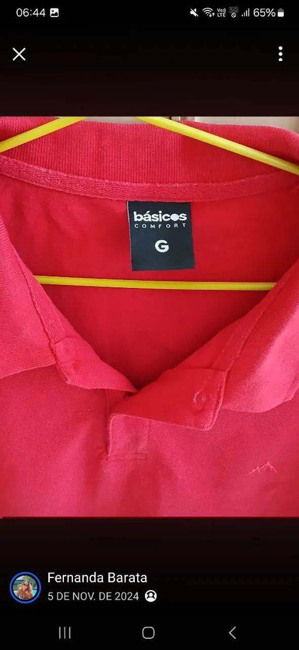 Blusa Polo vermelha - Foto 3