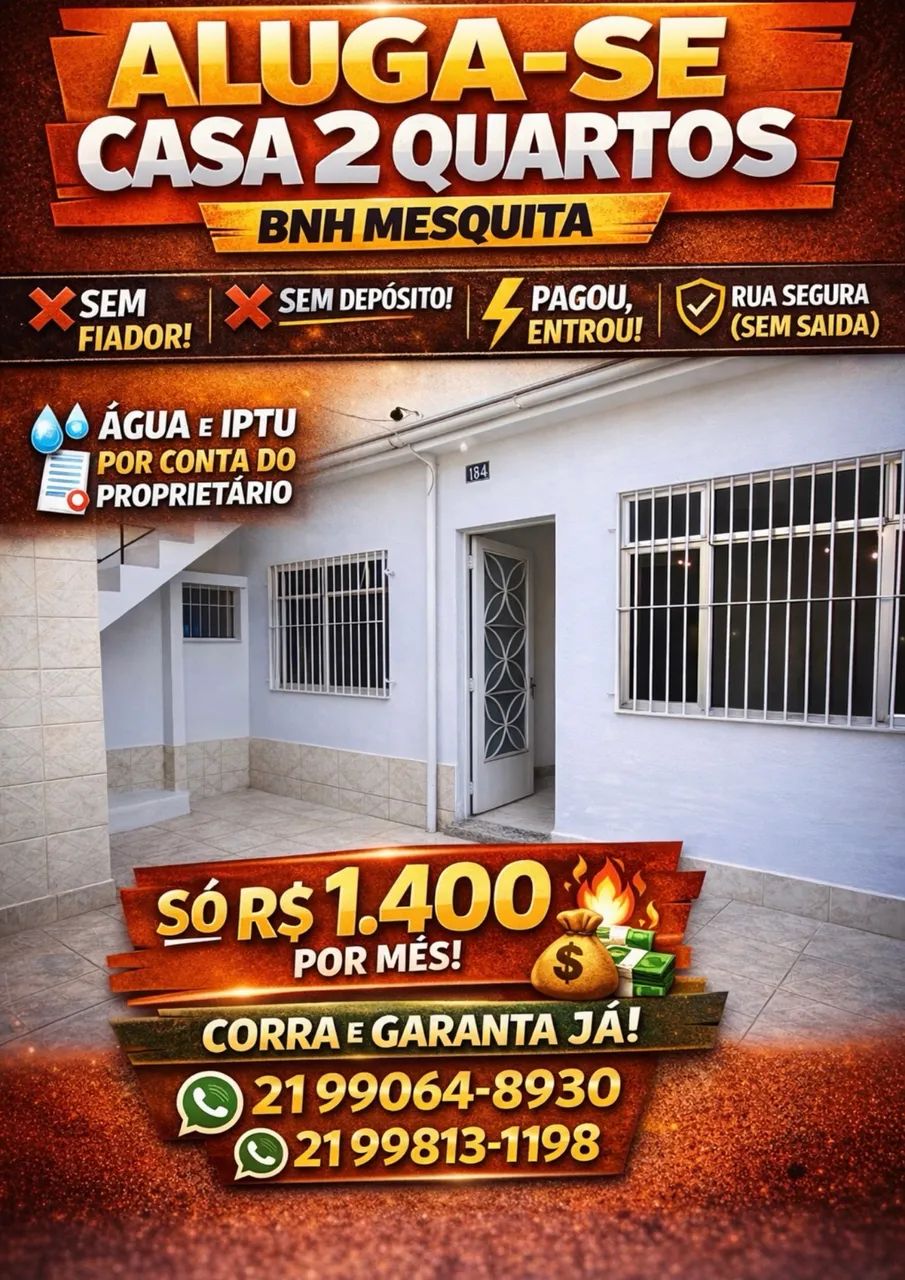 Casa 2 quartos alugo 