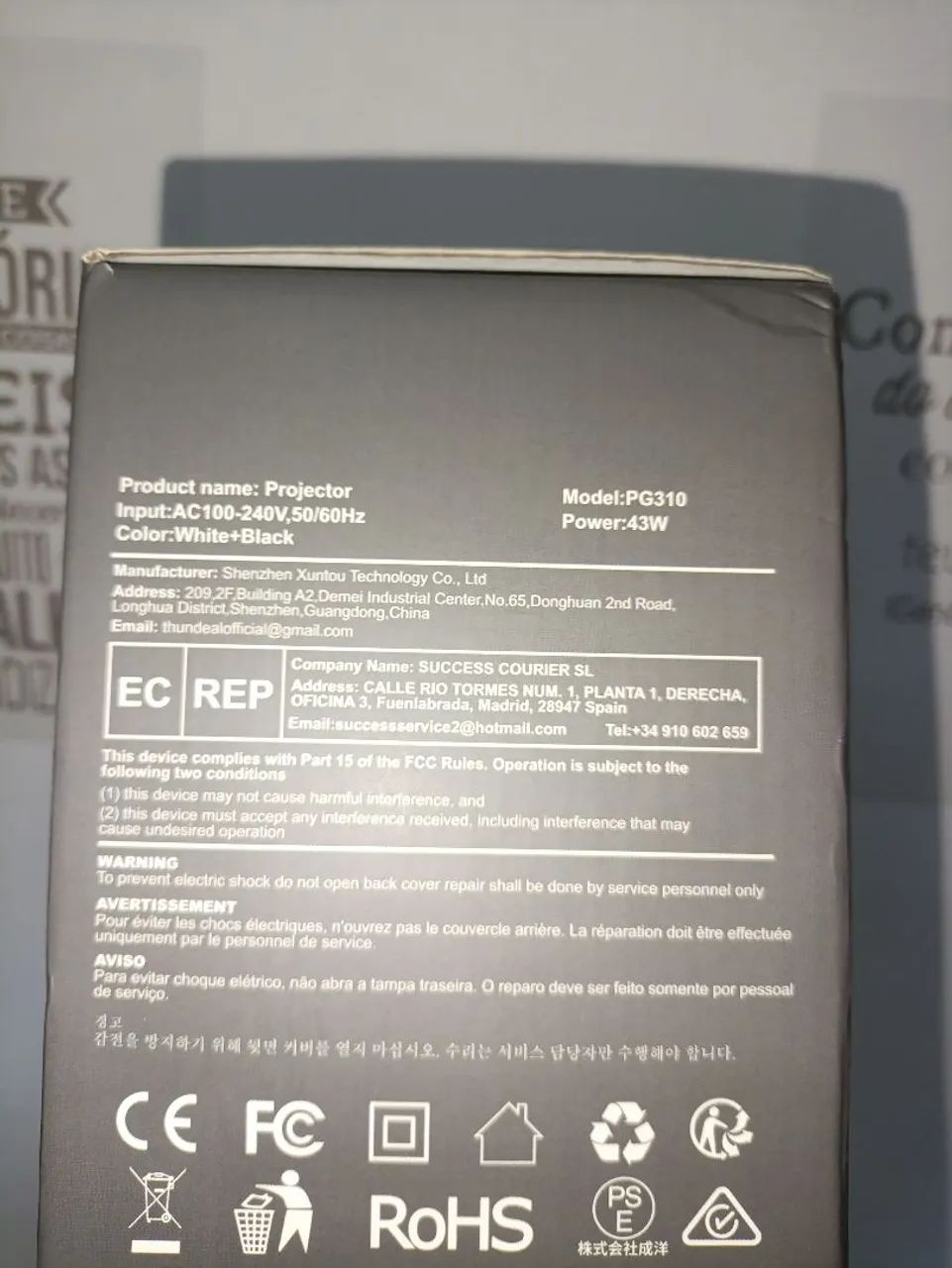 Projetor ProGaga  Original 720P HD Nativo Portátil Telão em Casa - Foto 4